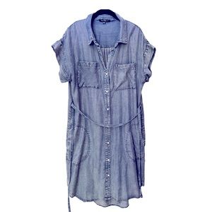 Denim button up dress